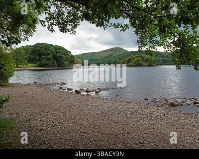 Coniston Water and Hills, Lake District National Park, Cumbria, Inghilterra, Regno Unito, giugno 2023 Foto Stock