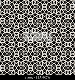 Linee geometriche verticali nere intrecciate motivo senza cuciture su sfondo beige. Ripetizione beige. Illustrazione Vettoriale