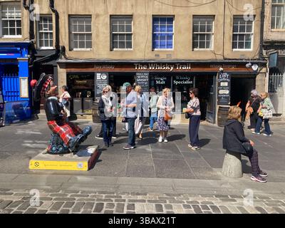 Il Whisky Trail, Royal Mile, Edimburgo, Scozia Foto Stock
