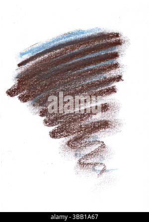 Un pennarello colorato su carta bianca. Foto Stock