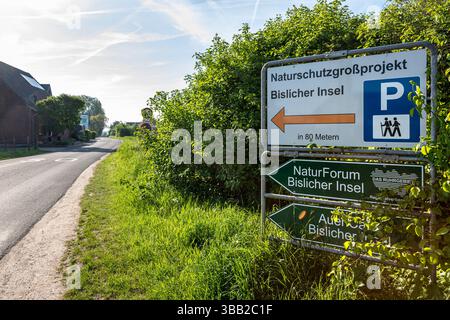 Riserva naturale di Bislicher Insel nei pressi di Xanten, RVR Nature Forum Foto Stock