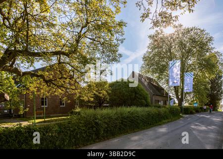 Naturschutzgebiet Bislicher Insel bei Xanten, NaturForum des RVR - Xanten, Nordrhein-Westfalen, Deutschland *** riserva naturale Bislicher Insel nei pressi di Xanten, NatureForum della RVR Xanten, Renania settentrionale-Vestfalia, Germania Foto Stock