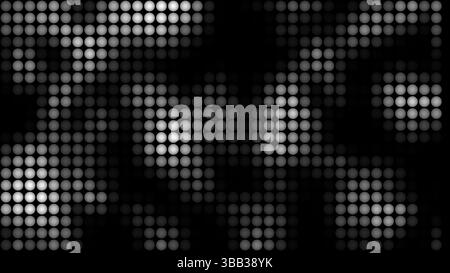 Palle bianche e nere. Rendering 3d generato dal computer Foto Stock