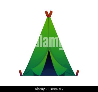 Font cartoni animati per vacanze estive tenda da da campeggio lettera A. caratteri alfabetici inglesi per le vacanze estive, vettore di vacanza simbolo caratteri latini. Tipo di viaggio in residence o cartello con scritta ABC per bambini Illustrazione Vettoriale