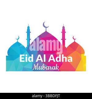 Modello vettore EID al Adha. Modello del logo EID al Adha Mubarak. Illustrazione Vettoriale
