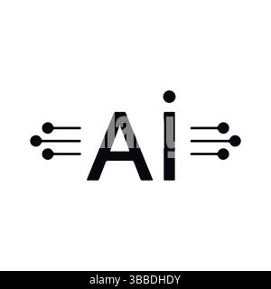 Straordinaria illustrazione dell'intelligenza artificiale della rete neurale. Illustrazione Vettoriale