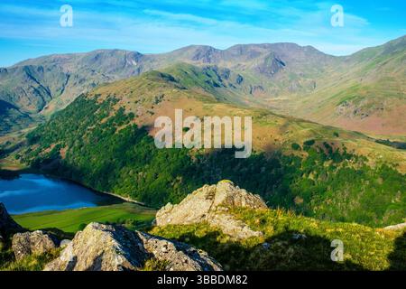 Brothers Water and the Fairfield Fells a Patterdale, Lake District National Park, Cumbria, Regno Unito Foto Stock