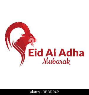 Modello vettore EID al Adha. Modello del logo EID al Adha Mubarak. Illustrazione Vettoriale