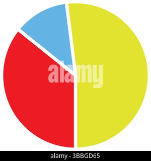 Icona vettore grafico a torta Illustrazione Vettoriale