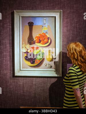 Philip Mould & Co, Gallery, Londra, Regno Unito. 16 maggio 2025. Ratatouille, 1954, olio su tela. Una nuova mostra che riunisce una selezione esuberante di dipinti floreali di Cedric Morris che hanno ispirato e informato il rinvigorimento dello storico giardino Suffolk dell'artista negli ultimi due anni.20 maggio - 18 giugno 2025.Paul Quezada-Neiman/Alamy Live News crediti: Paul Quezada-Neiman/Alamy Live News Foto Stock