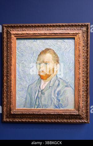Van Gogh Selfportrait, Muse dÕOrsay interior Exhibition Photography, Parigi, Francia, Europa Foto Stock
