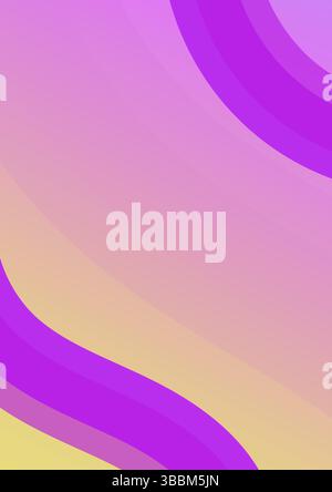 Elegante design di sfondo astratto rosa e viola con curve uniformi e sfumature, ideale per presentazioni o modelli di siti Web Illustrazione Vettoriale
