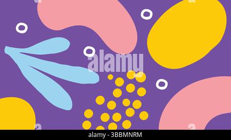 Sfondo artistico organico astratto colorato Illustrazione Vettoriale