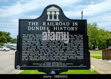 Margaret Kampsen Historic Dundee Depot Museum, Main Street, Dundee, Florida Foto Stock