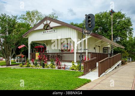 Margaret Kampsen Historic Dundee Depot Museum, Main Street, Dundee, Florida Foto Stock