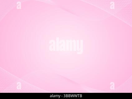 sfondo sfumato rosa con linee curve fluide Illustrazione Vettoriale