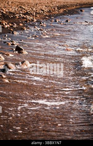 Spiaggia di Topinetti vicino a Rio Marina sull'Isola d'Elba, Italia, agosto 2011 Foto Stock