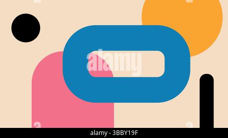 Illustrazione astratta colorata con grassetto organico Illustrazione Vettoriale