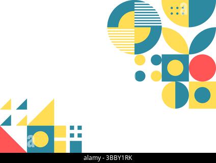un colorato design astratto con forme geometriche Illustrazione Vettoriale