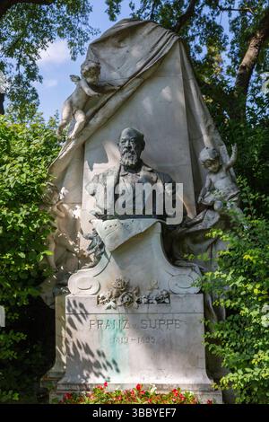 Tomba di Franz von Suppé, Zentralfriedhof, cimitero centrale, Vienna, Austria Foto Stock