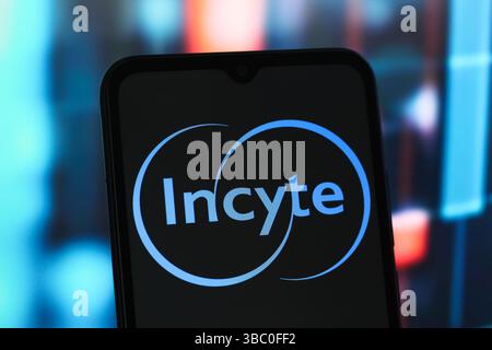 Canada. 17 maggio 2025. In questa immagine, il logo Incyte Corporation viene visualizzato sullo schermo di uno smartphone. (Credit Image: © Thomas Fuller/SOPA Images via ZUMA Press Wire) SOLO PER USO EDITORIALE! Non per USO commerciale! Foto Stock