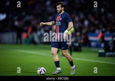 Parigi, Francia, Francia. 17 maggio 2025. Khvicha KVARATSKHELIA del PSG durante la partita di Ligue 1 tra il Paris Saint-Germain (PSG) e AJ Auxerre al Parc des Princes Stadium il 17 maggio 2025 a Parigi, Francia. (Credit Image: © Matthieu Mirville/ZUMA Press Wire) SOLO PER USO EDITORIALE! Non per USO commerciale! Foto Stock