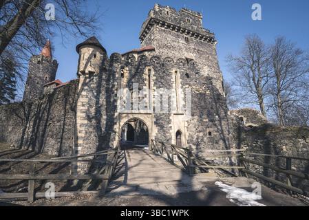 Castello di Grodziec, Polonia. Una delle strade europee dei Castelli e dei Palazzi Foto Stock
