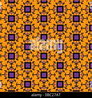 Astratta frecce senza giunture Ripetizione geometrica. Colorata forma quadrata motivo geometrico modificabile Design per moda, tessuto, stampa tessile, carta da parati. Illustrazione Vettoriale