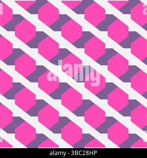 3d Abstract Colorful Exagon pattern Vector. Motivo geometrico esagonale orientale etnico. Design per lo sfondo, la carta da parati, il pavimento. Illustrazione Vettoriale
