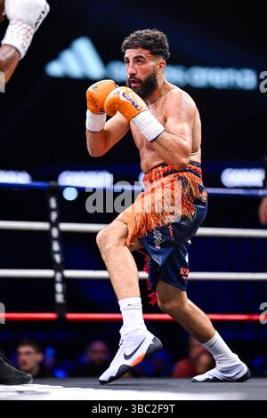 Parigi, Francia. 17 maggio 2025. Incontro di pugilato Milan Prat VS Placido Ramirez all'Adidas Arena il 17 maggio 2025 a Parigi, Francia. Foto di Victor Joly/ABACAPRESS.COM credito: Abaca Press/Alamy Live News Foto Stock