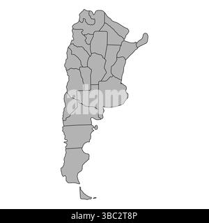 Argentina forma simbolo mappa, illustrazione vettoriale icona nastro di viaggio piatto. Illustrazione Vettoriale