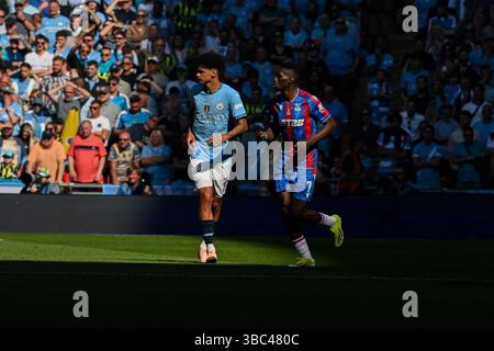 Londra, Regno Unito. 17 maggio 2025. Vista generale durante il gioco durante la finale di fa Cup degli Emirati tra Crystal Palace e Manchester City allo Stadio di Wembley, Londra, sabato 17 maggio 2025. (Foto: Kevin Hodgson | mi News) crediti: MI News & Sport /Alamy Live News Foto Stock