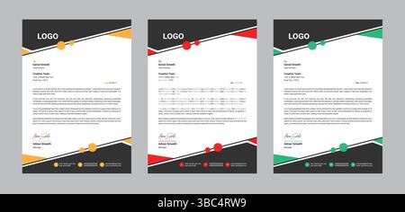 Design carta intestata aziendale Illustrazione Vettoriale