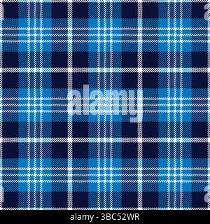 Motivo a quadri senza cuciture. Controllare il colore bianco chiaro. Ripetizione dei controlli tartan. Flanella scozzese ripetuta. Stampa in tessuto Madras. Ekose geometrico in lana Illustrazione Vettoriale