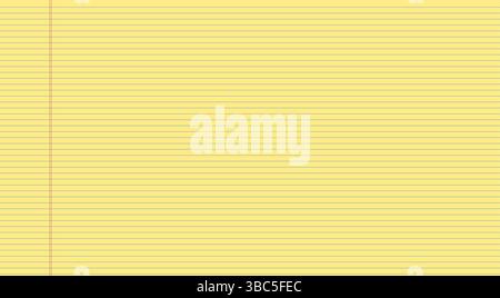 Carta orizzontale rivestita con tampone legale. Sfondo carta per notebook vuoto. Forniture per ufficio e fogli scolastici. Modello per studenti o aziende per appunti e note. E Illustrazione Vettoriale