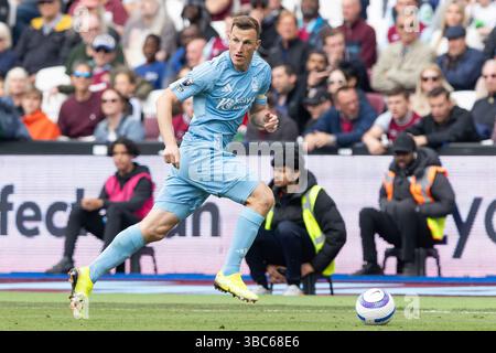 London Stadium, Londra, Inghilterra, Regno Unito il 18 maggio 2025. Nottingham Forest attaccante Chris Wood (11) durante la partita West Ham United FC contro Nottingham Forest FC English Premier League al London Stadium, Londra, Inghilterra, Regno Unito il 18 maggio 2025 Credit: Ian Stephen/Every Second Media Credit: Every Second Media/Alamy Live News Foto Stock