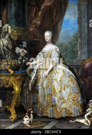 Marie Leszczyńska, regina di Francia (1703-1768), 1747, dipinto di Charles-André van Loo Foto Stock
