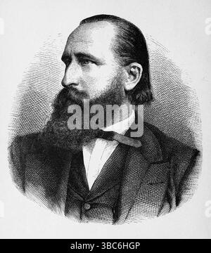 Alfred Brehm, Alfred Edmund Brehm (1829 – 1884) zoologo e scrittore tedesco Foto Stock