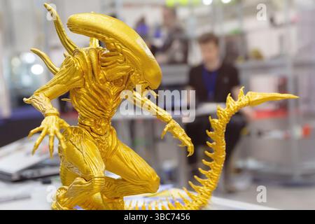 Esempi di prodotti primo piano workshop stampa 3D. Industria Foto Stock