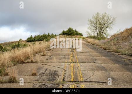 Vecchia strada abbandonata nel Nebraska Sandhills Foto Stock
