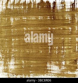 Acquerello marrone astratto dipinto su tela bianca dell'artista, autofatto dal fotografo Foto Stock