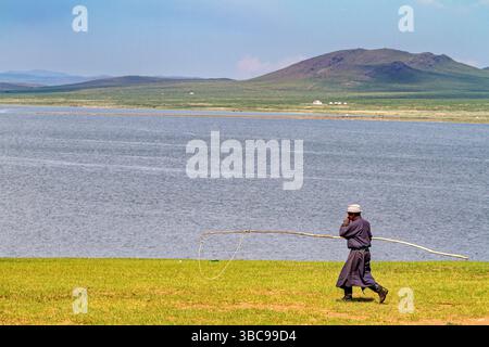 Gente della Mongolia Foto Stock