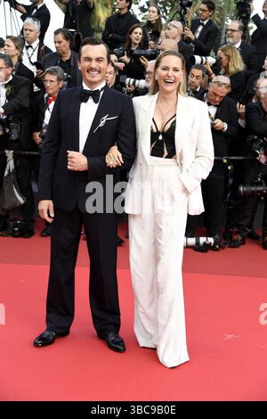 Rupert Friend mit Ehefrau Aimee Mullins bei der the Phoenician Scheme Premiere a Cannes AM 18.05.2025 *** Rupert Friend with wife Aimee Mullins alla premiere Phoenician Scheme a Cannes il 18 05 2025 Foto Stock