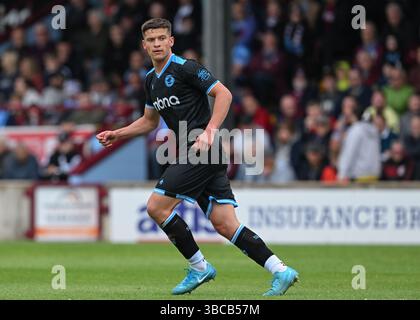 Attis Arena, Scunthorpe, Inghilterra, 18 maggio 2025. Harrison Burke di Chester durante la partita finale dei play-off della National League North Scunthorpe United Scunthorpe United contro Chester all'Attis Arena. (Immagine di credito: ©Cody Froggatt/Alamy Live News) Foto Stock