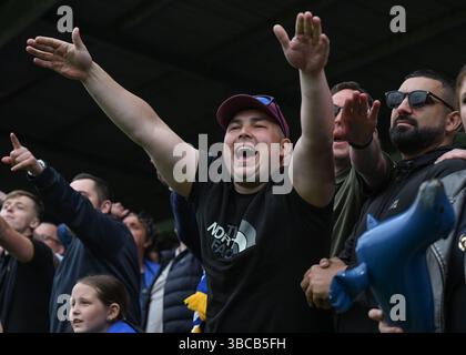 Attis Arena, Scunthorpe, Inghilterra, 18 maggio 2025. Tifosi del Chester durante la partita finale dei play-off della National League North Scunthorpe United contro Chester all'Attis Arena. (Immagine di credito: ©Cody Froggatt/Alamy Live News) Foto Stock