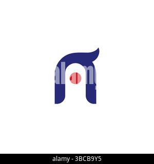 Modello di design del logo Letter NA Illustrazione Vettoriale