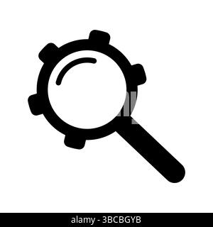 Simbolo icona delle impostazioni di ricerca marce Foto Stock