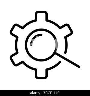 Simbolo icona delle impostazioni di ricerca marce Foto Stock