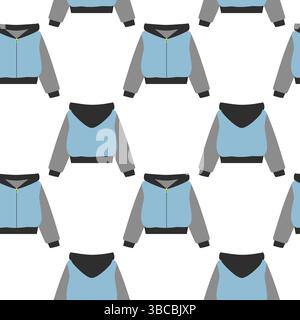 Si tratta di un motivo minimalista, piatto e disegnato a mano, caratterizzato da una varietà di giacche, che lo rendono perfetto per l'uso su biglietti d'auguri, striscioni e vari materiali promozionali per attirare l'attenzione Illustrazione Vettoriale