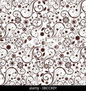 Gli eleganti disegni floreali, mandala e motivi decorativi decorano il design digitale con un elegante motivo floreale e un elemento decorativo intricato Illustrazione Vettoriale